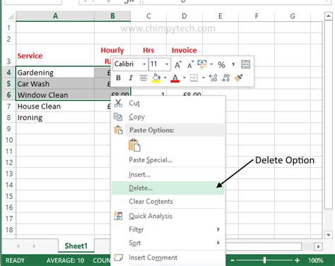 Excel 2013 Deleting And Moving Data Chimpytech