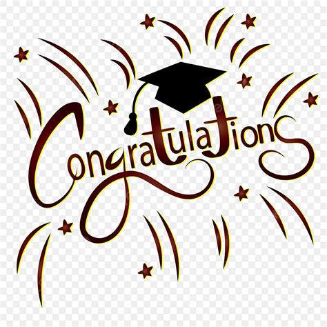 Congratulations Graduations Hat Celebrations Lettering Png Design