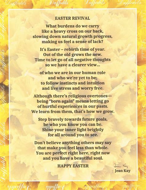 A Poem With Yellow Flowers In The Background