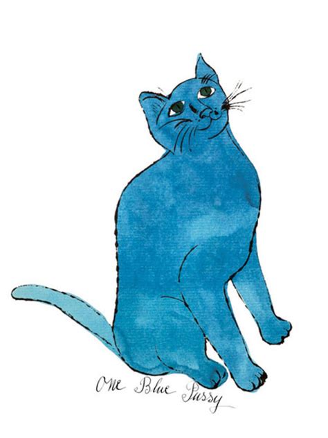 One Blue Pussy C 1954 Art Print By Andy Warhol King And Mcgaw