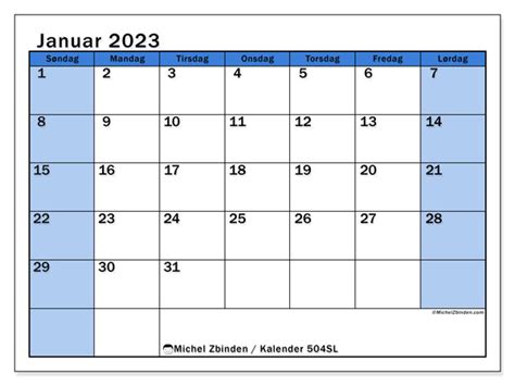 Kalender Januar 2023 Til Print “504sl” Michel Zbinden Da