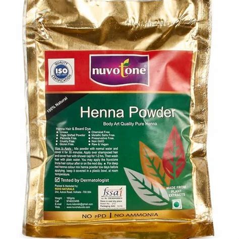 Organic Body Art Quality Henna Powder For Personal And Parlour