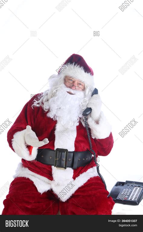 Santa Claus Phone Call Image And Photo Free Trial Bigstock