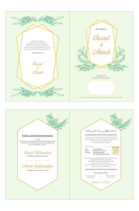 Desain Undangan Pernikahan Terbaik Template Photoshop Desain Undangan