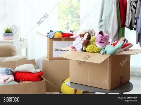 Donation Box Clothes Image And Photo Free Trial Bigstock