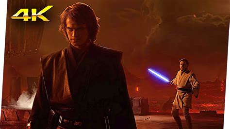 Obi Wan Vs Anakin Duelo En Mustafar Star Wars La Venganza De Los