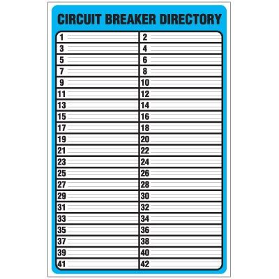 The code is established to guarantee future homeowners, electrical repair the challenge of making electric panel labels is determining which electrical outlets and fixtures are tied to a specific breaker. Circuit Breaker Directory Template - emmamcintyrephotography.com