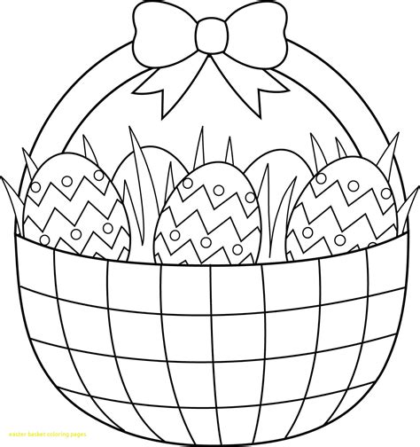 Empty Easter Basket Coloring Page At