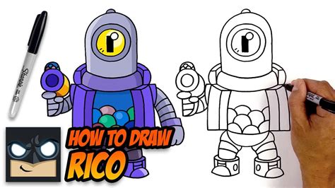 Drawing brawl stars characters into humans pt 1 #brawlstars. How to Draw Brawl Stars | Rico | Step-by-Step Tutorial ...