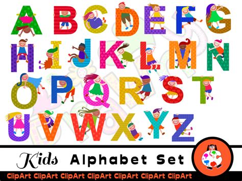 Cute Diverse Kids Alphabet Clip Art Teaching Resources