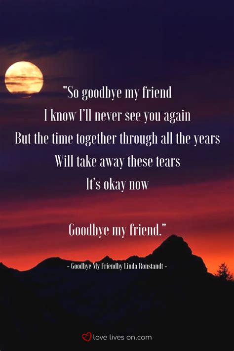Lyrics To Goodbye My Friend Friendsa
