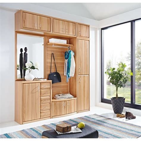 Wand garderobe holz modern flur möbel kleider haken palettenmöbel wandpaneele 3d. Moderne Garderobe von VENDA bietet viel Stauraum im ...