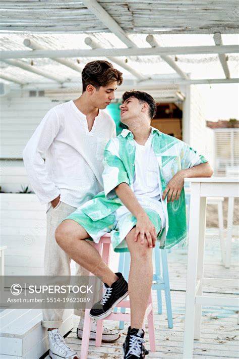 Intimate Moment Of A Gay Couple Superstock