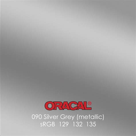 Oracal 651 Glossy Vinyl Metallic Silver Gray Swing Design