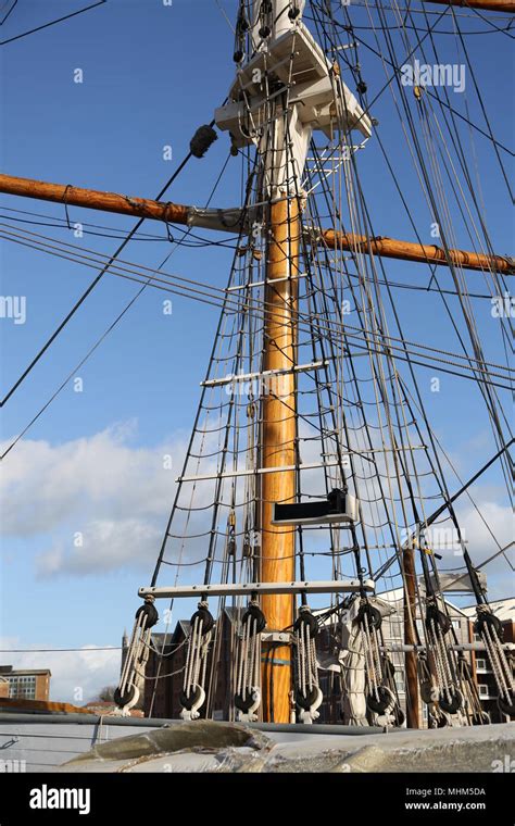Tall Ship Mast Stock Photo Alamy