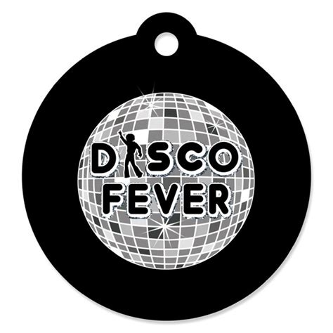 70s Disco Round Party Tags 1970s Disco Fever Party Tags