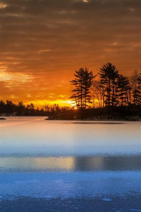 Sunrise Over The Frozen Lake © David D ᶹᶥᶳᶸᵃᶩᶳ Beautiful Nature