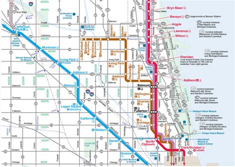 Downtown Chicago Train Map