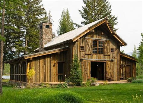 Rustic Cabin In Swan Valley Made Mainly Of Wood And Stone Looks Like A
