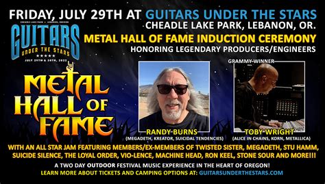 Metal Hall Of Fame Induction Guitars Under The Stars Music Experience