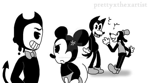 Bendy And Mickey By Prettyxthexartist On Deviantart