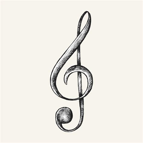 Hand Drawn G Clef Music Note Illustration Download Free Vectors