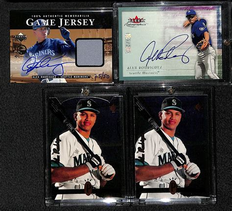 1994 sp alex rodriguez rc #15. Lot Detail - Lot Of 4 Alex Rodriguez Autograph & Rookie Cards