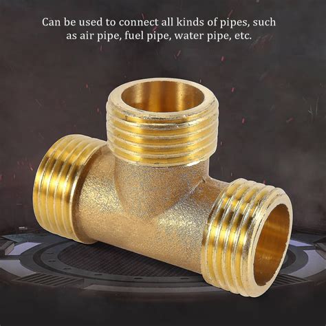 Brass T Shape Water Fuel Pipe Equal Male Tee Adapter Connector Thread Fruugo UK