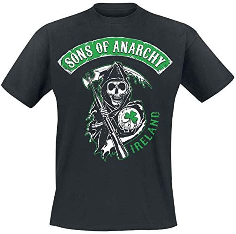 Officially Licensed Merchandise Sons Of Anarchy Ireland T Shirt Black