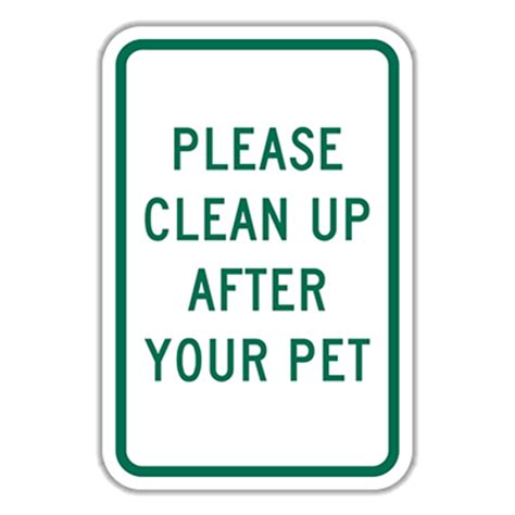 Pcl Please Clean Up After Your Pet Hall Signs