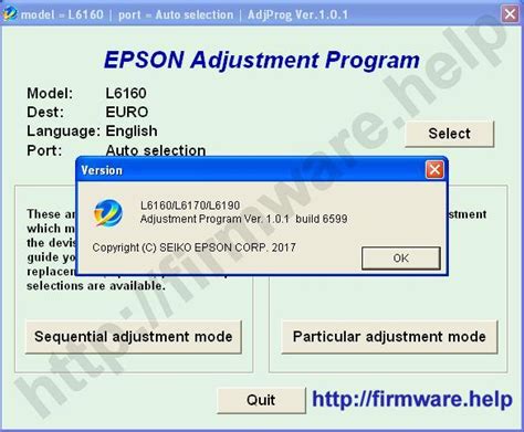 And software for microsoft windows 7/8/8.1/10/ xp vista and apple macintosh os. Buy Epson L6160, L6170, L6190 Adjustment Program and download