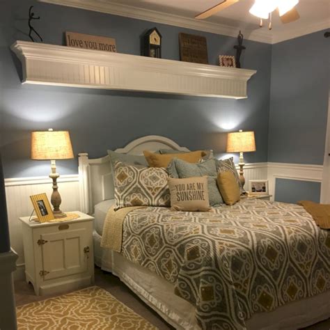 In this case it can be appropriate just to use it on one wall and then draw the paint color for the rest of the walls to use as an accent. Visually pleasant yellow and grey bedroom designs ideas 01 ...