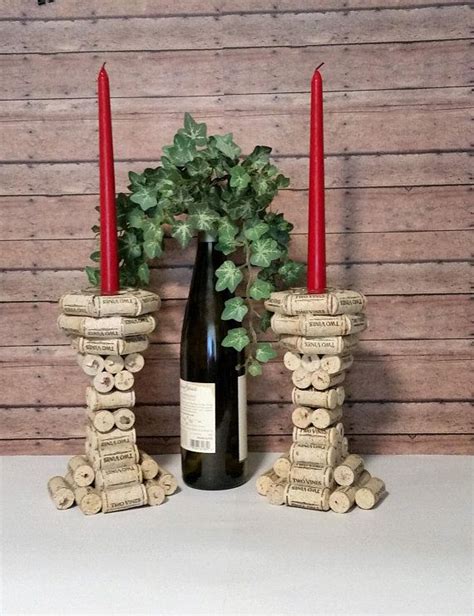 Wine Cork Candle Holder Tall Candle Holder Candle Holder Set Of