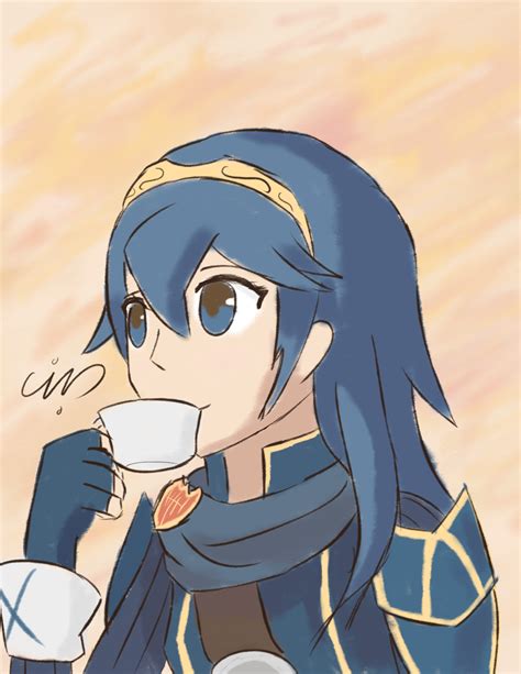 Anime Girl Drinking Tea