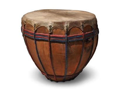 Musical Instruments Prop Hire Leather Drum With Stripe Detail