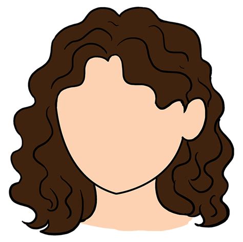 How To Draw Curly Hair Really Easy Drawing Tutorial Curly Hair Drawing Drawing Hair