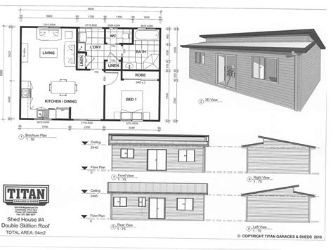 Titan Homes 4 Double Skillion Roof 54m2