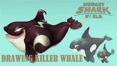 Tier character in hungry shark world. Drawing Killer Whale from Hungry Shark World - YouTube