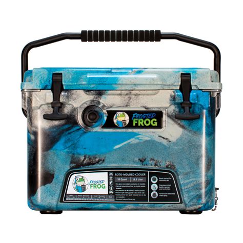 Frosted Frog 20qt Camo Cooler Camo Blue Gray And Black 20qt Frosted