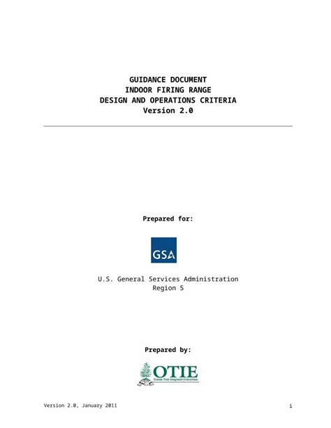 Doc Gsa Indoor Firing Range Design Criteria V2 0 Jan 2011 Dokumentips