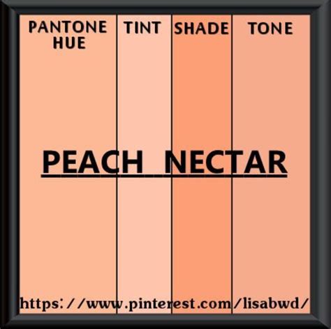 Peach Nectar Tint And Shade Pantone Colors Peach Peach