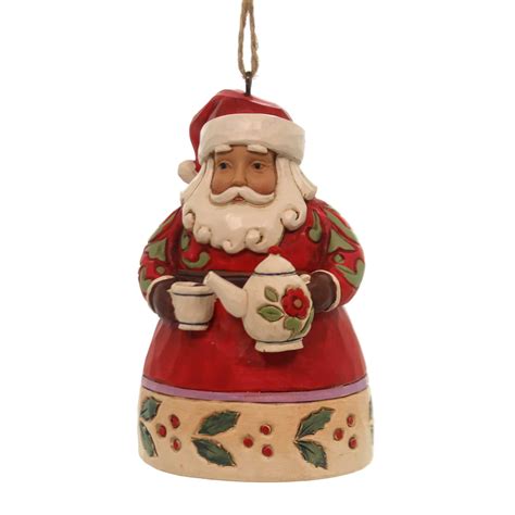 Jim Shore Santa With Teapot Ornament Polyresin Heartwood Creek 6001519