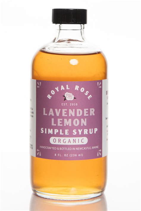 Lavender Lemon Organic Simple Syrup Royal Rose Syrups