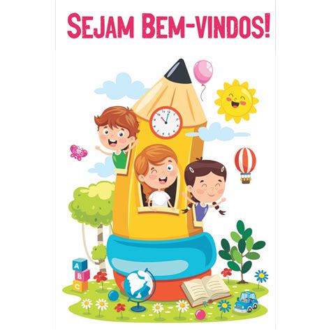 Banner Escolar Sejam Bem Vindos Shopee Brasil