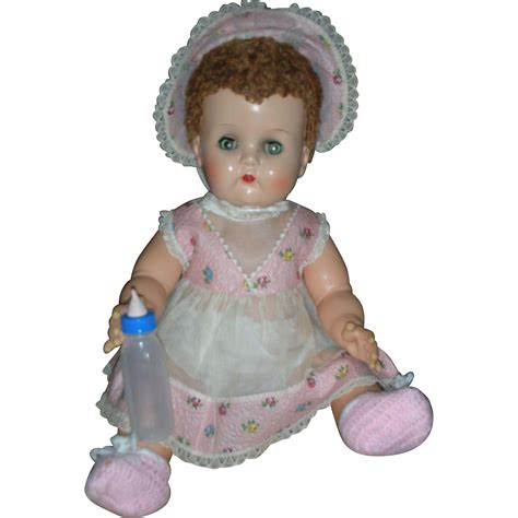1950s Vintage Ideal Betsy Wetsy Doll With Caracul Wig Wearing From