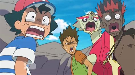 Ash Ketchum Brock Turtonator Kiawe Brock Pokemon Ash And Misty