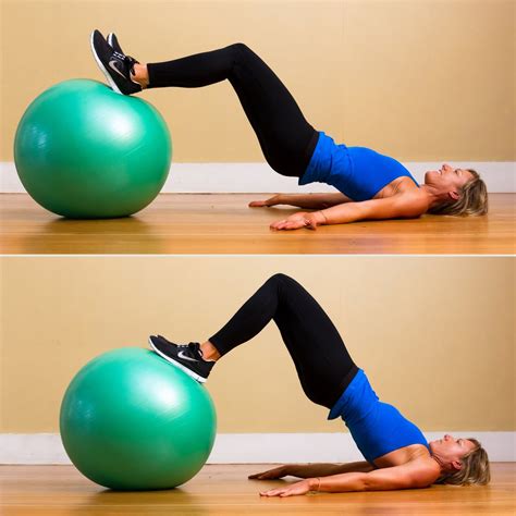 Lying Hamstring Curl Best Stability Ball Exercises Popsugar Fitness