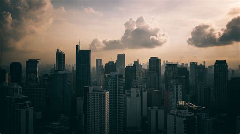 Download Wallpaper 1920x1080 City Buildings Aerial View Skyscrapers