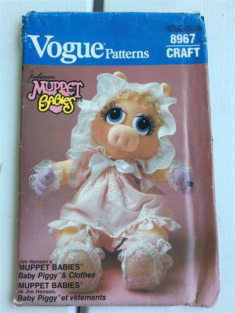 Vintage Vogue 8967 Craft Pattern Jim Hensons Muppet Babies Baby