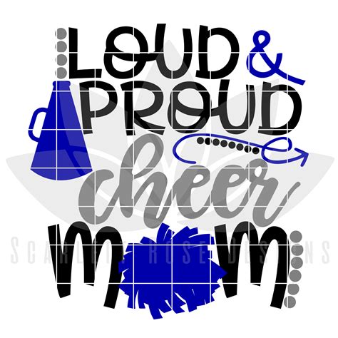 Cheer Mom SVG, Loud and Proud Cheer Mom cut file - Scarlett Rose Designs